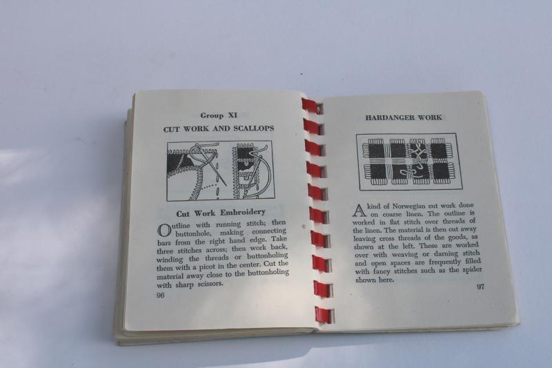 photo of 1940s vintage Workbasket needlework book, illustrated embroidery stitches how-to #6