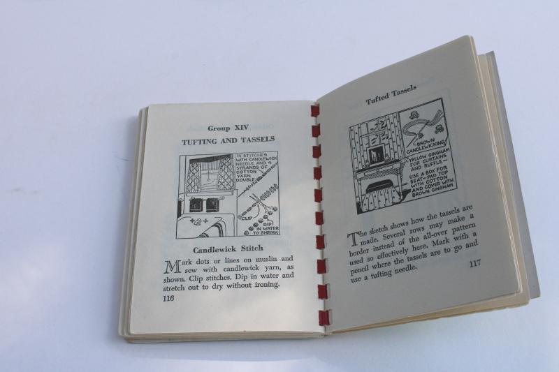 photo of 1940s vintage Workbasket needlework book, illustrated embroidery stitches how-to #7