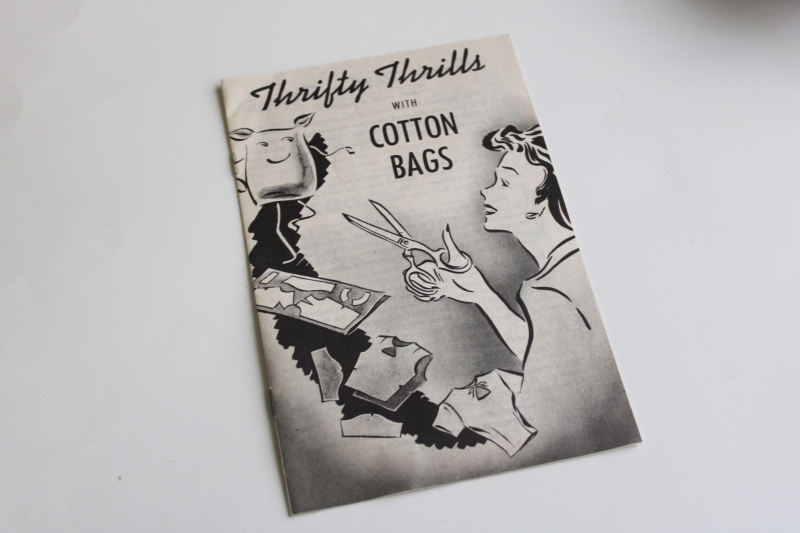 photo of 1940s vintage booklet sewing with cotton feedsacks flour sack fabric, thrift upcycle tips  #1