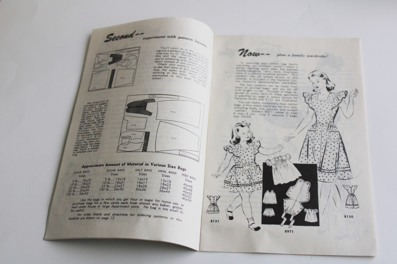 photo of 1940s vintage booklet sewing with cotton feedsacks flour sack fabric, thrift upcycle tips  #3