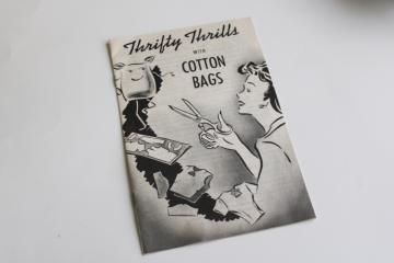 catalog photo of 1940s vintage booklet sewing with cotton feedsacks flour sack fabric, thrift upcycle tips 
