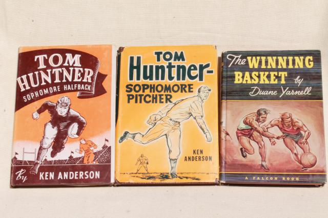 photo of 1940s vintage boys sports stories, retro football, baseball, basketball covers #4