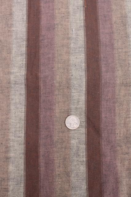 photo of 1940s vintage cotton fabric lot, striped shirting work shirt or sport camp stripes  #6