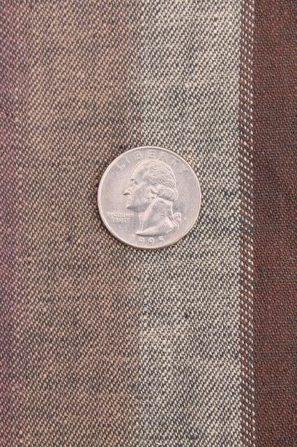 photo of 1940s vintage cotton fabric lot, striped shirting work shirt or sport camp stripes  #7