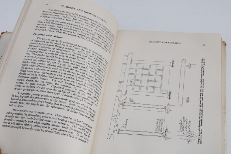 photo of 1940s vintage garden book ground covers & climbing plants flowering vines & trellis design #3