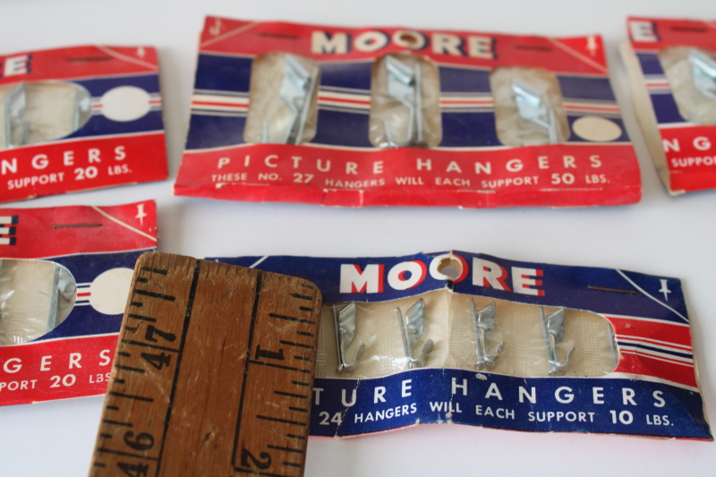 photo of 1940s vintage picture hangers in original packages red white blue WWII Victory era #3
