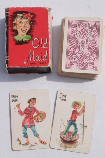 photo of 1940s vintage playing cards, mini card games w/ Donald Duck, Animal Rummy, Snap etc. #9