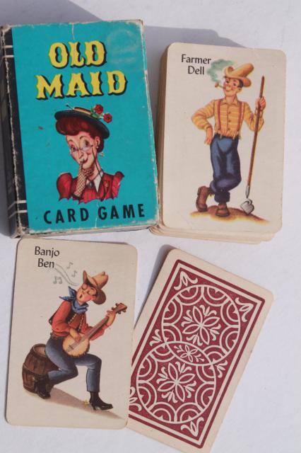 photo of 1940s vintage playing cards, mini card games w/ Donald Duck, Animal Rummy, Snap etc. #14