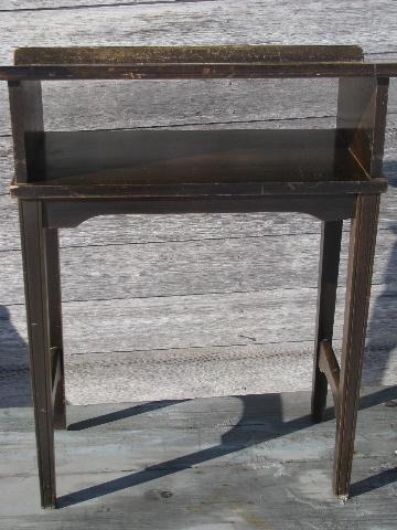 photo of 1940s vintage slant top library table, dictionary or reference book stand #5