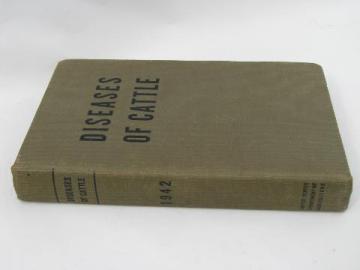 catalog photo of 1942 Dept of Ag farm text book, Diseases of Cattle, w/color anatomical plates