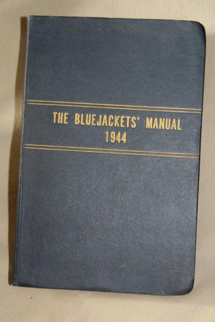 photo of 1944 Bluejackets Manual, WWII US Navy sailors handbook military training guide #1