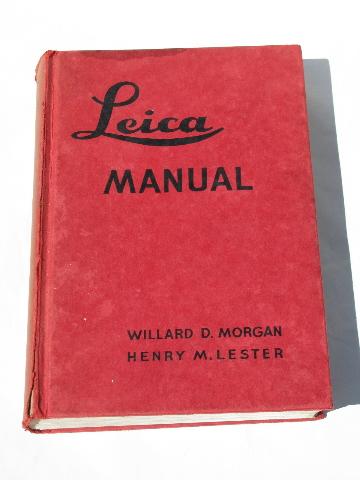 photo of 1944 Leica camera photography manual w/ illustrations of vintage photo equipment #1