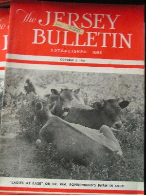 photo of 1944 jersey bulletins, dairy cattle cows pedigrees, ads #2