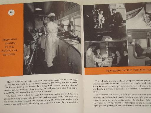 photo of 1945 Railroads at the Work trains & train engines booklet, steampunk vintage photos #5