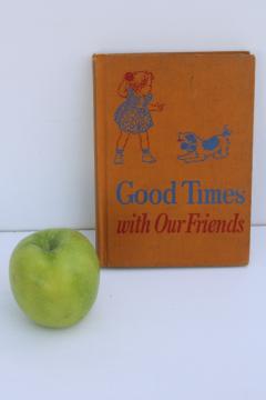 1948 Good Times With Our Friends Dick & Jane vintage early reader school reading book 