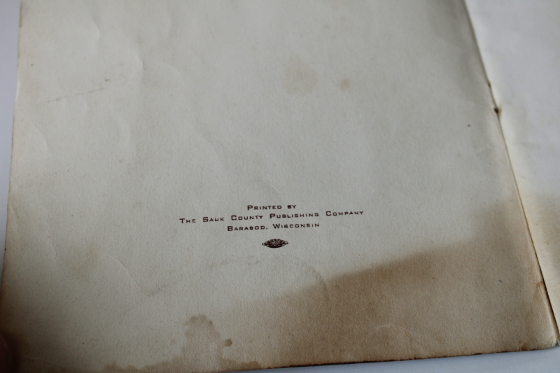 photo of 1948 vintage book Sauk County Wisconsin history settlement, family genealogy local businesses #2