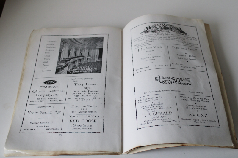 photo of 1948 vintage book Sauk County Wisconsin history settlement, family genealogy local businesses #7