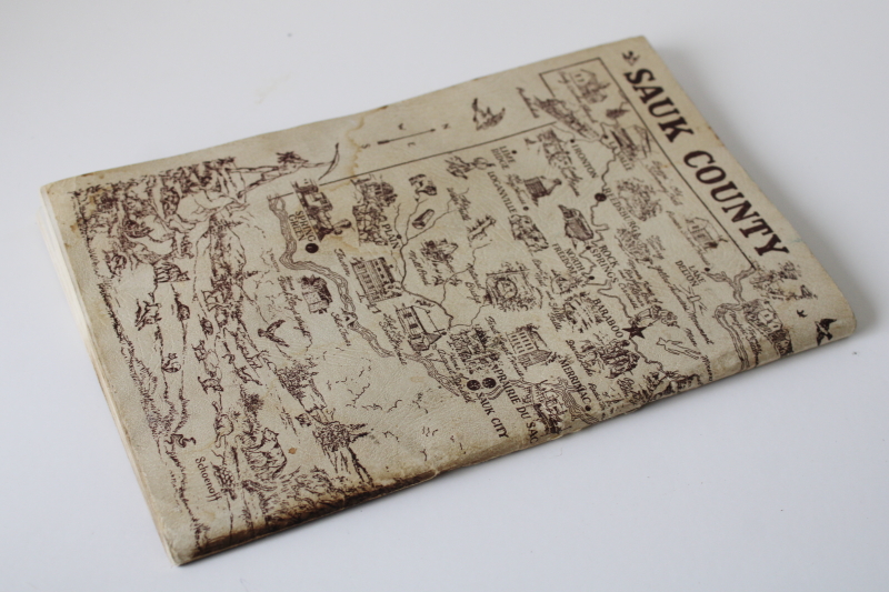 photo of 1948 vintage book Sauk County Wisconsin history settlement, family genealogy local businesses #8