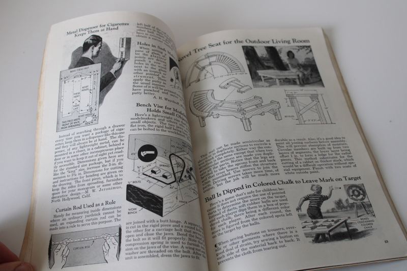photo of 1949 Popular Mechanics Home Kinks hacks & projects, tools, building 50s style cover art  #3