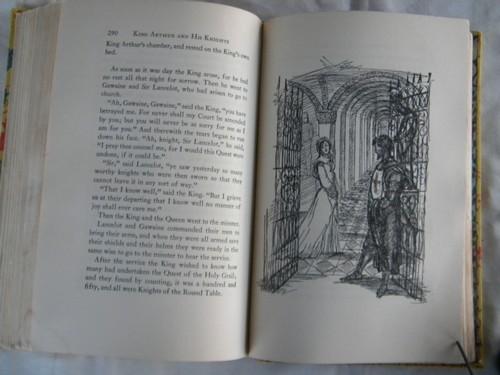 photo of 1950 King Arthur and his knights w/art binding and color litho illustrations #3