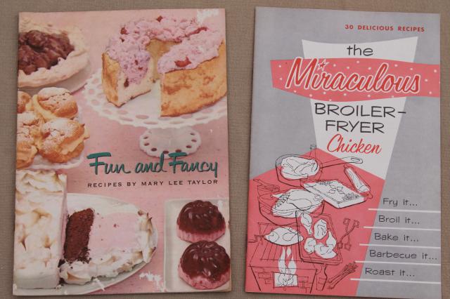 photo of 1950s 60s 70s cookbooks lot, old advertising recipe booklets, vintage appliance guides #5