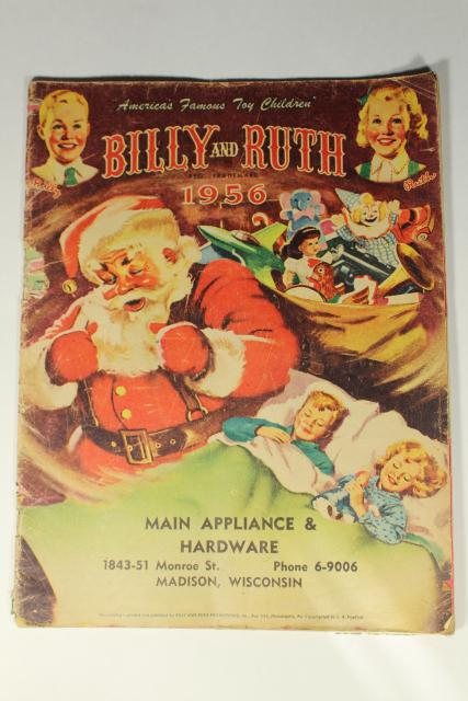 photo of 1950s Christmas toy wish book catalog,       Billy & Ruth top 1956 toys games trucks etc #1