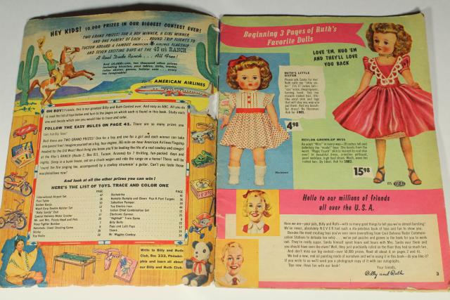 photo of 1950s Christmas toy wish book catalog,       Billy & Ruth top 1956 toys games trucks etc #3