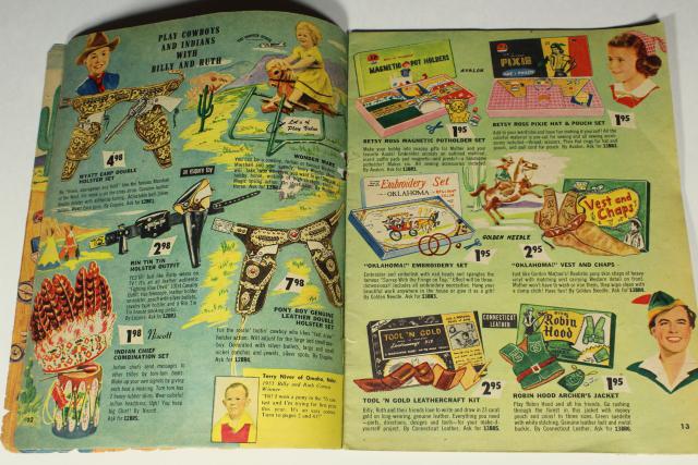 photo of 1950s Christmas toy wish book catalog,       Billy & Ruth top 1956 toys games trucks etc #4