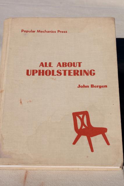 photo of 1950s Popular Mechanics hand book All About Upholstering, mid-century modern furniture designs #1