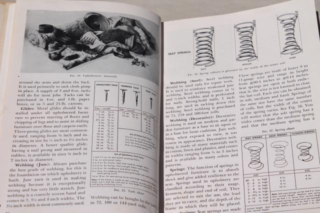 photo of 1950s Popular Mechanics hand book All About Upholstering, mid-century modern furniture designs #4