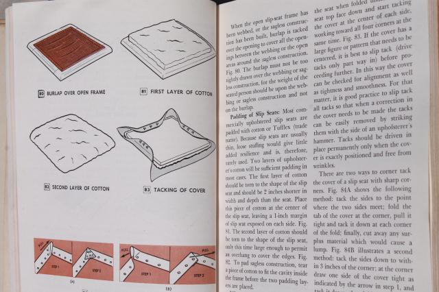 photo of 1950s Popular Mechanics hand book All About Upholstering, mid-century modern furniture designs #5