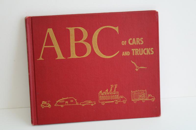 photo of 1950s picture book ABC vintage cars & trucks illustrations Ninon / Anne Alexander #1