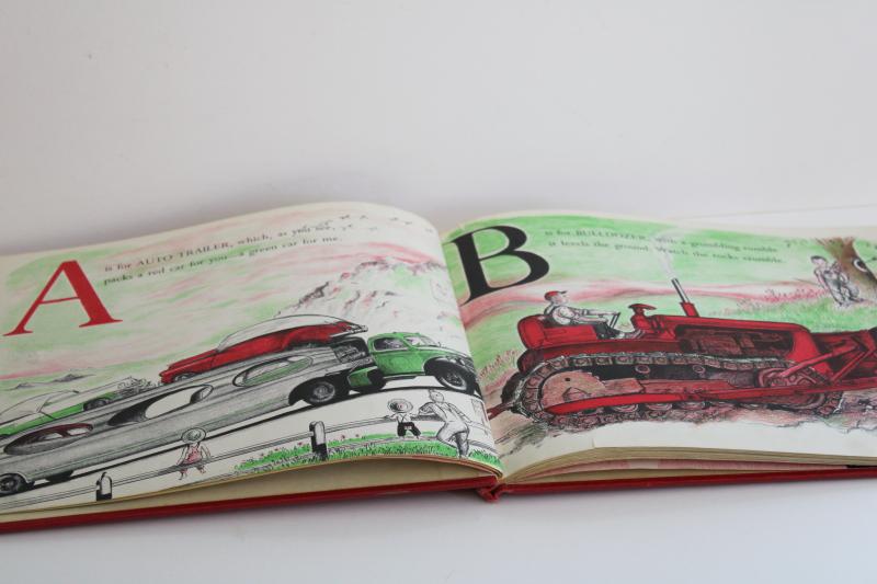 photo of 1950s picture book ABC vintage cars & trucks illustrations Ninon / Anne Alexander #4