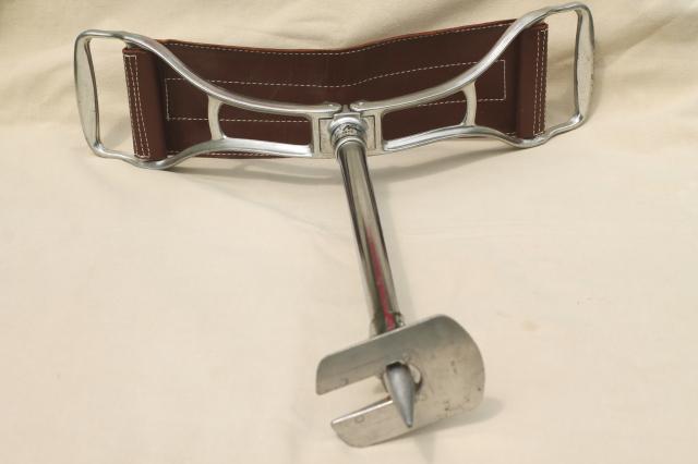 photo of 1950s sportsman's folding seat / cane, shooting walking stick, travel camp game stool #4