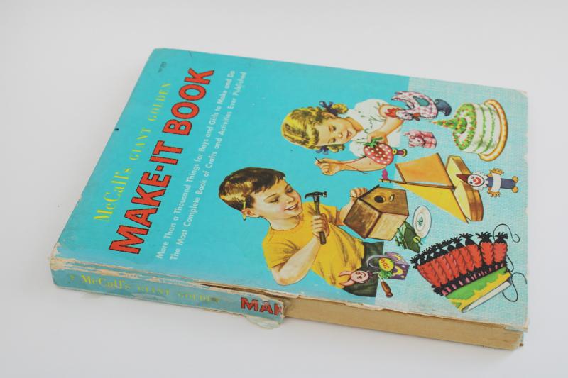 photo of 1950s vintage Giant Golden Book, McCalls Make It Book crafts, party projects for children #3