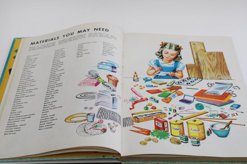 photo of 1950s vintage Giant Golden Book, McCalls Make It Book crafts, party projects for children #5
