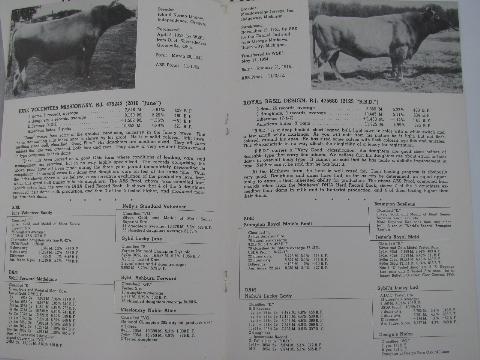 photo of 1950s vintage Jersey sire pedigree catalogs, early AI breeding bulls, ABS #2