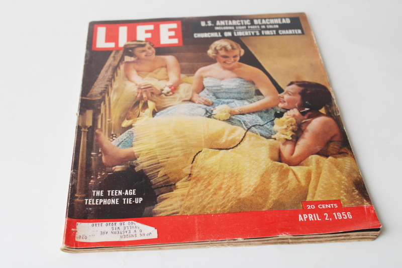 photo of 1950s vintage Life magazine complete w/ ads, April 2 1956 US in Antarctica  #1