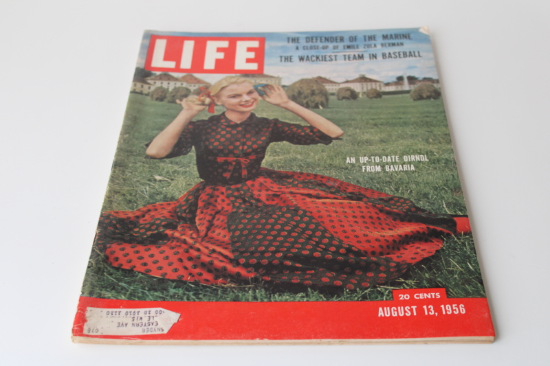 photo of 1950s vintage Life magazine complete w/ ads, August 13 1956 Blackpool, mail order pets  #1