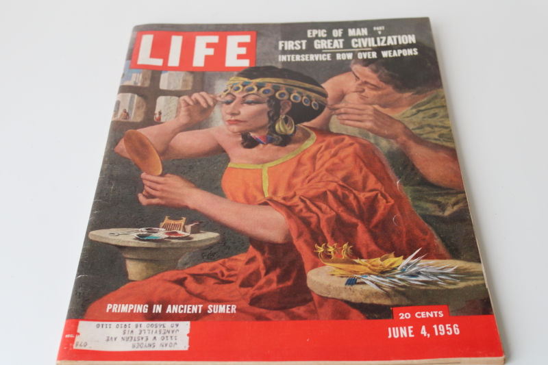 photo of 1950s vintage Life magazine complete w/ ads, June 4 1956 housewives hating modern housing  #1