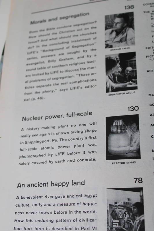 photo of 1950s vintage Life magazine complete w/ ads, October 1 1956, nuclear power  #2