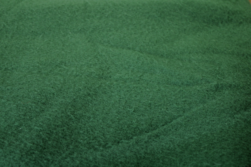 photo of 1950s vintage North Star blanket, thick warm soft wool bed blanket in green #10