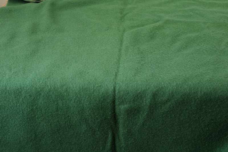 photo of 1950s vintage North Star blanket, thick warm soft wool bed blanket in green #12