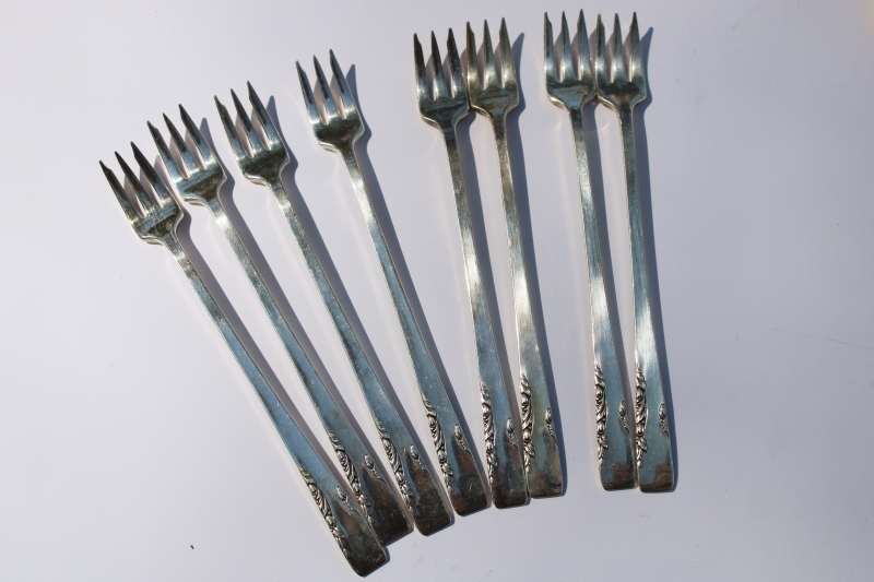 photo of 1950s vintage Proposal pattern silverplate flatware set 103 pieces in case, Oneida 1881 Rogers silverware #9