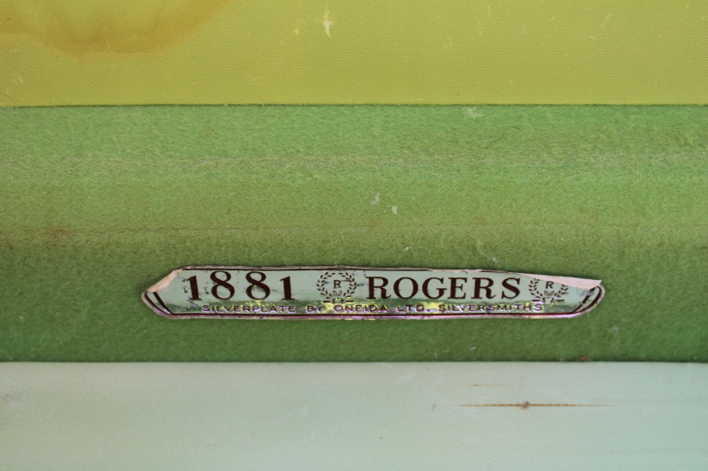 photo of 1950s vintage Proposal pattern silverplate flatware set 103 pieces in case, Oneida 1881 Rogers silverware #30