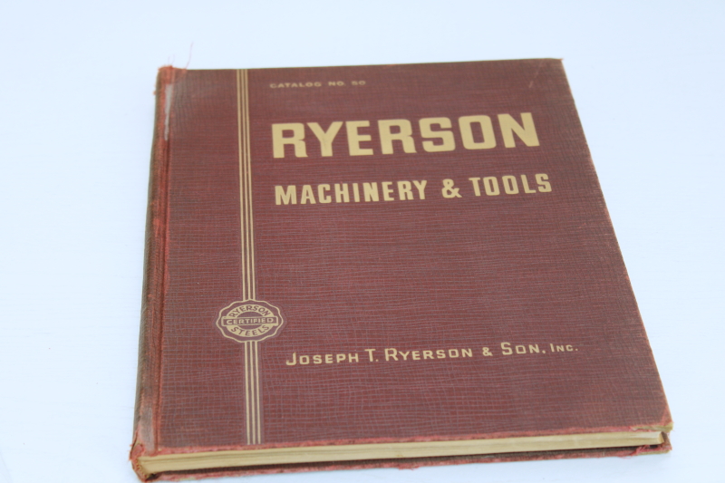 photo of 1950s vintage Ryerson illustrated catalog machinery tools for metal fabrication industrial manufacturing #1