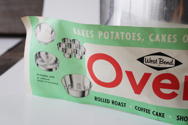 photo of 1950s vintage West Bend Ovenette stovetop oven, potato baker or leftover crisper #7