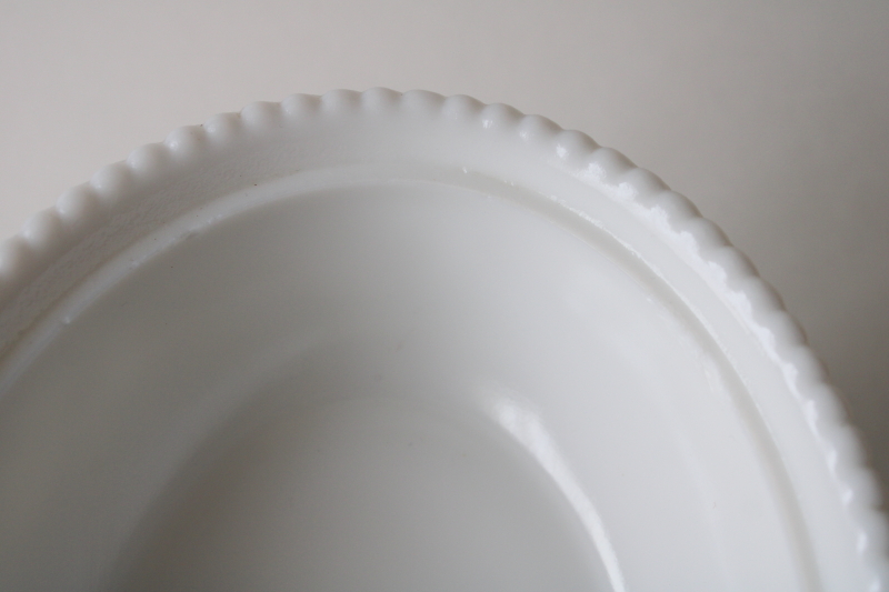 photo of 1950s vintage Westmoreland milk glass hen on nest covered dish, red comb white chicken  #9