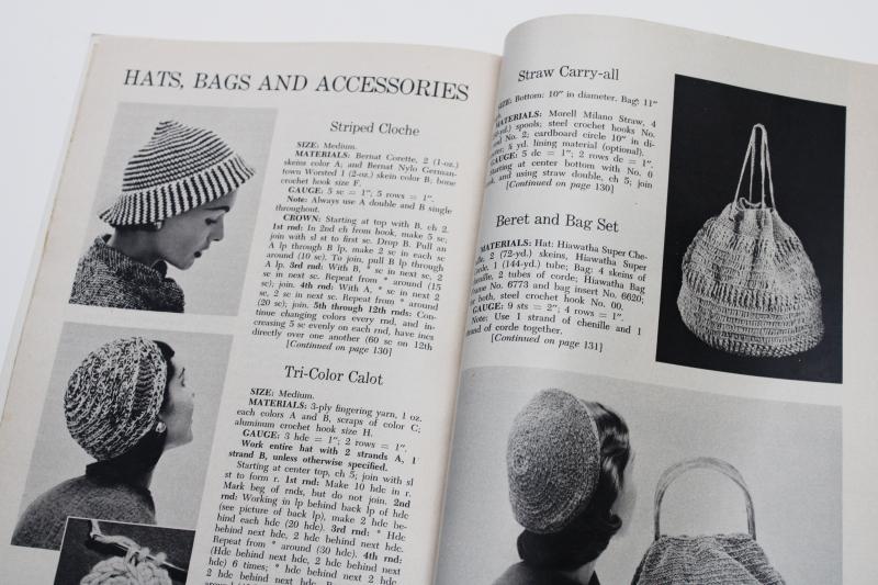 photo of 1950s vintage Woman's Day big book of crochet how-to techniques and patterns  #6