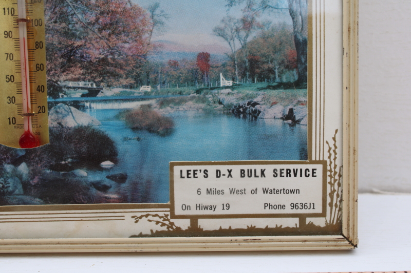 photo of 1950s vintage advertising thermometer Watertown Wisconsin Lee's D X bulk service hauling trucking  #2